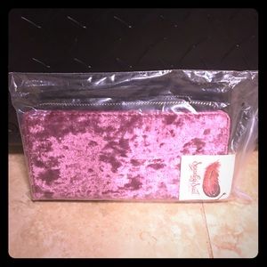 Wallet velvet pink